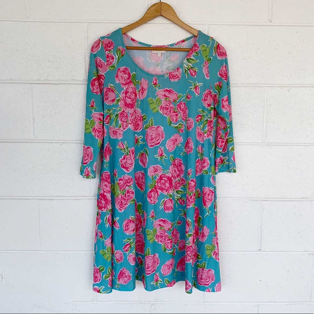Simply Southern Floral Rose Pattern Dress